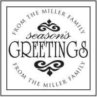 CS-50076 - CS-50076 - 2" Square "Season's Greetings" Embosser