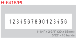 H-6416PL - H-6416PL Heavy Duty Self-Inking Numberer with Plate